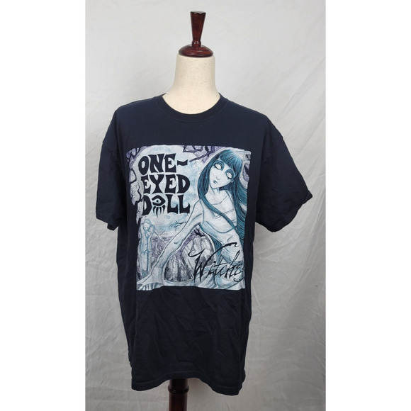 One-Eyed Doll Cotton Extra Large XL Black Graphic Tee - Picture 1 of 5